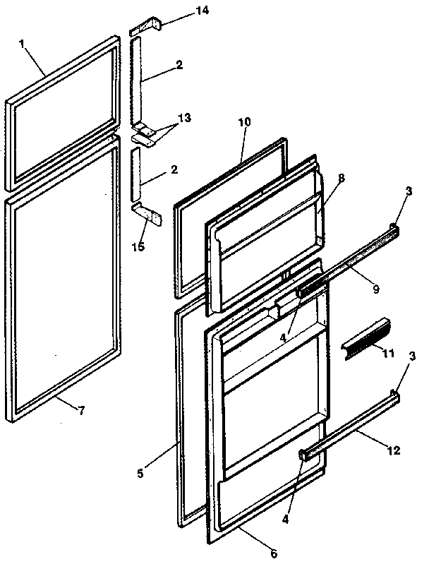 Kenmore 2538796222 door diagram