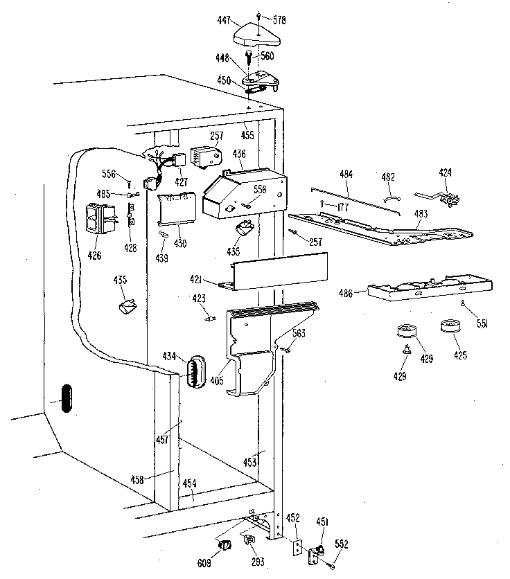 Kenmore 3639452510 fresh food section diagram