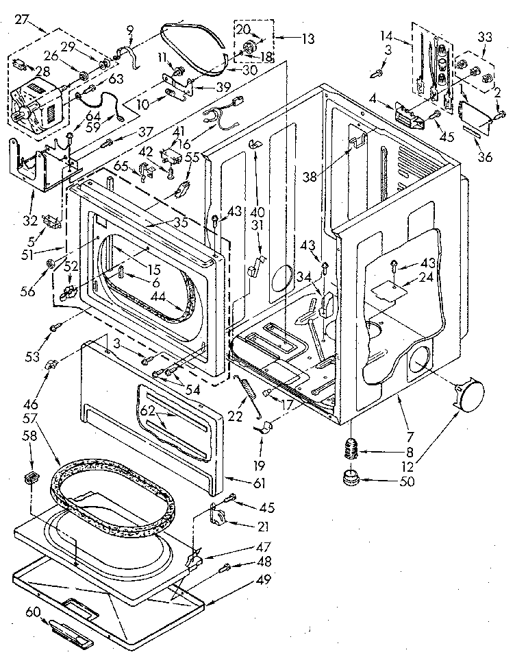 Kenmore 11096094100 cabinet diagram