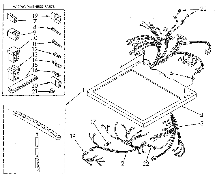 Kenmore 11096094100 dryer top diagram