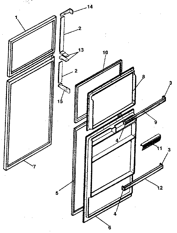 Kenmore 2538796283 door diagram