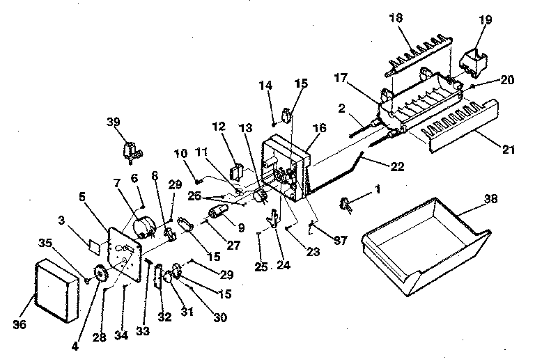 Kenmore 2538796283 ice maker diagram
