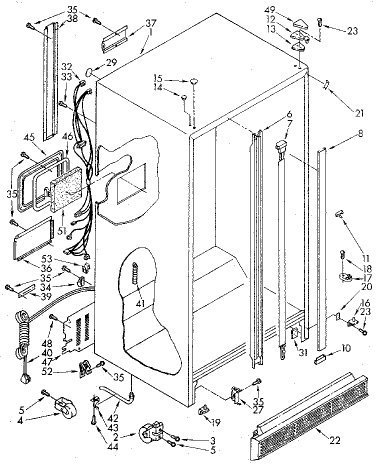 Whirlpool ED20PKXSM10 cabinet diagram