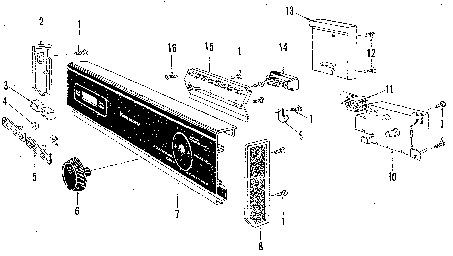 Kenmore 5871404082 console panel details diagram