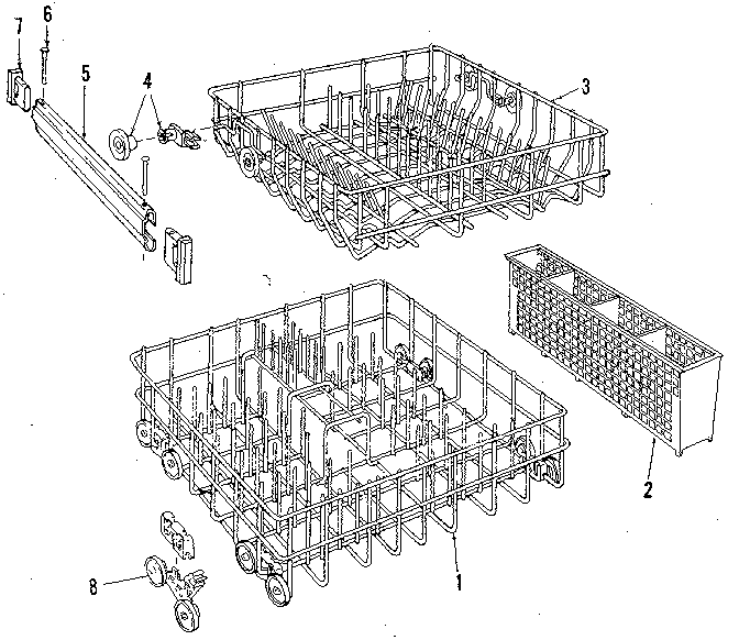 Kenmore 5871404082 rack details diagram