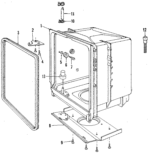 Kenmore 5871404082 tub details diagram