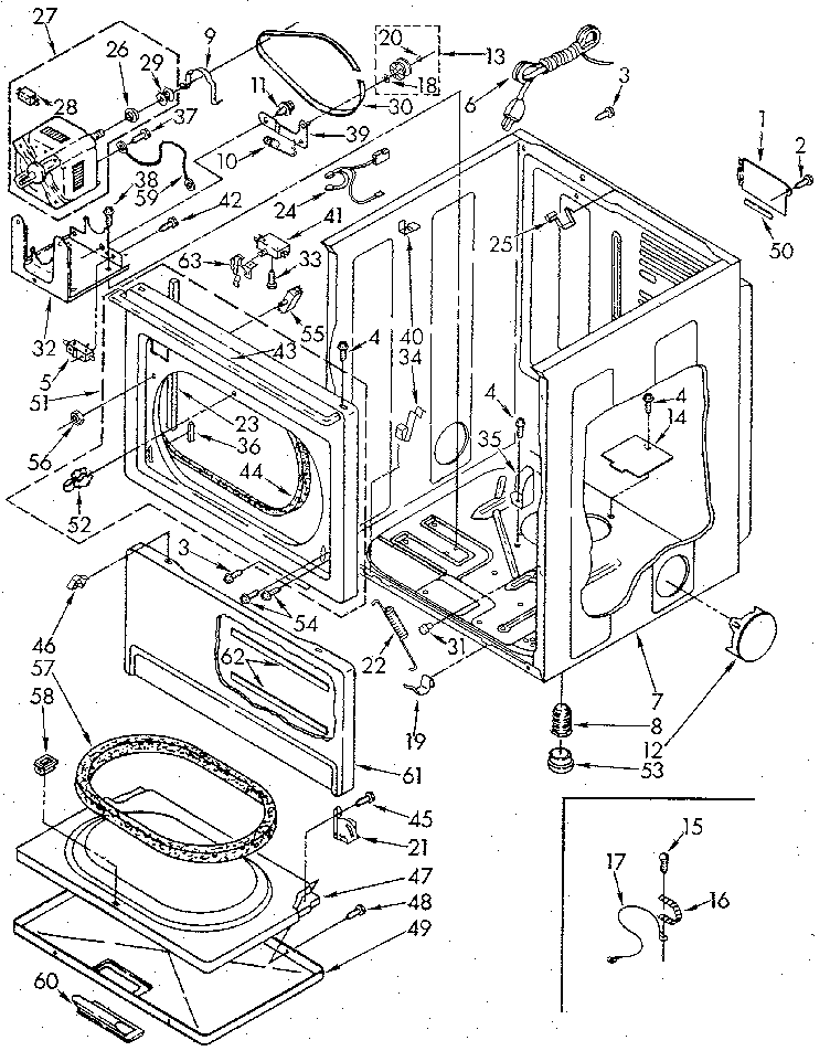 Kenmore 11097094800 cabinet diagram