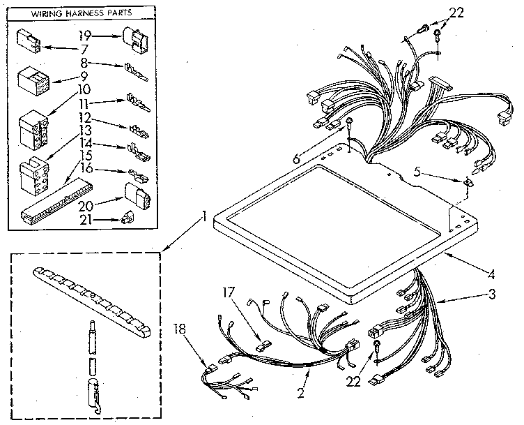 Kenmore 11097094800 dryer top diagram