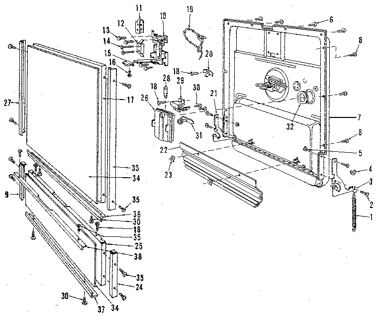 Kenmore 5871648581 door details diagram