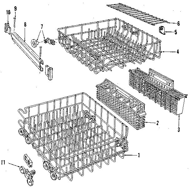 Kenmore 5871648581 rack details diagram