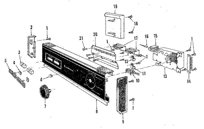 Kenmore 5871638581 console panel details diagram