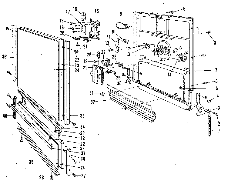 Kenmore 5871486086 door details diagram