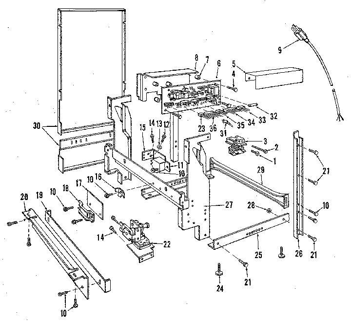 Kenmore 5871486086 frame details diagram