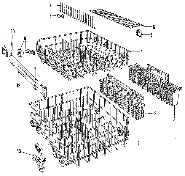 Kenmore 5871486086 rack details diagram