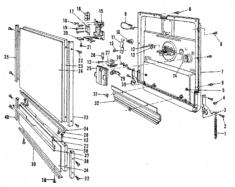 Kenmore 5871658581 door details diagram