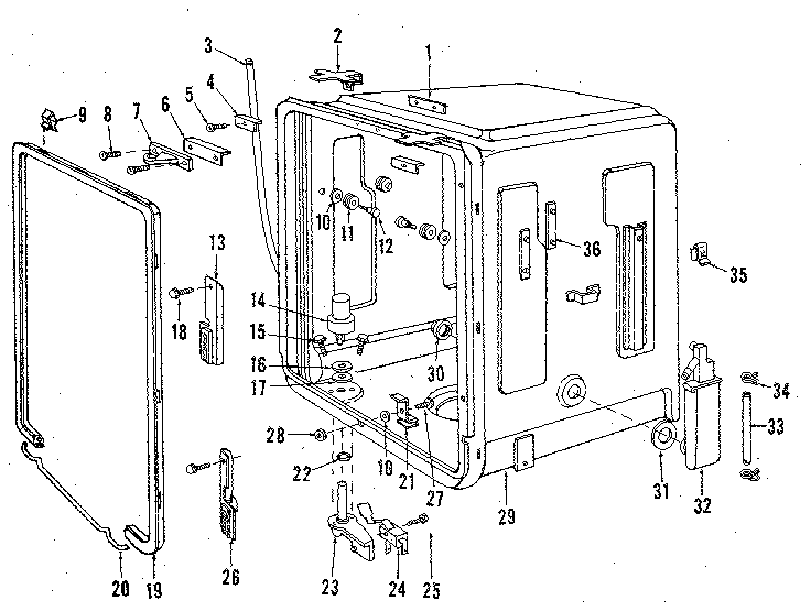 Kenmore 5871658581 tub details diagram
