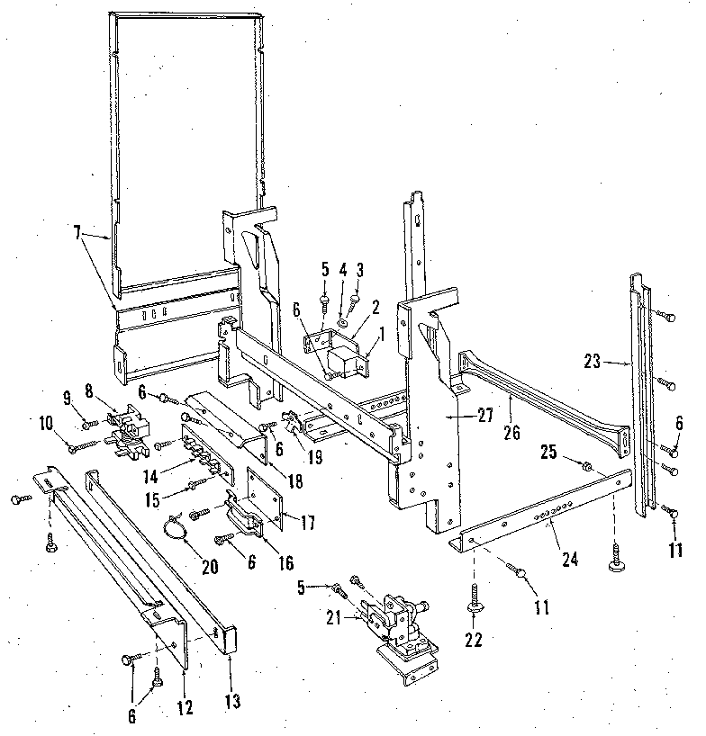 Kenmore 5871658581 frame details diagram