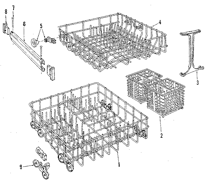 Kenmore 5871429582 rack details diagram