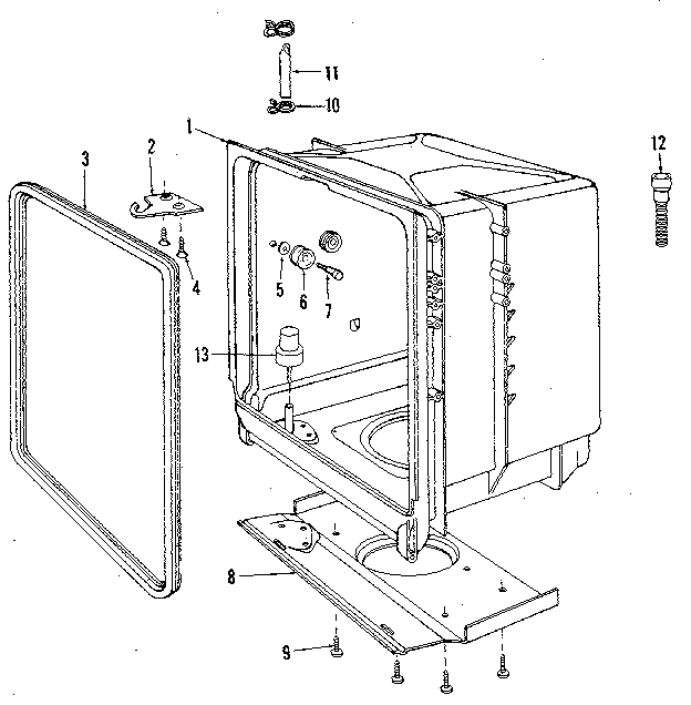 Kenmore 5871429582 tub details diagram