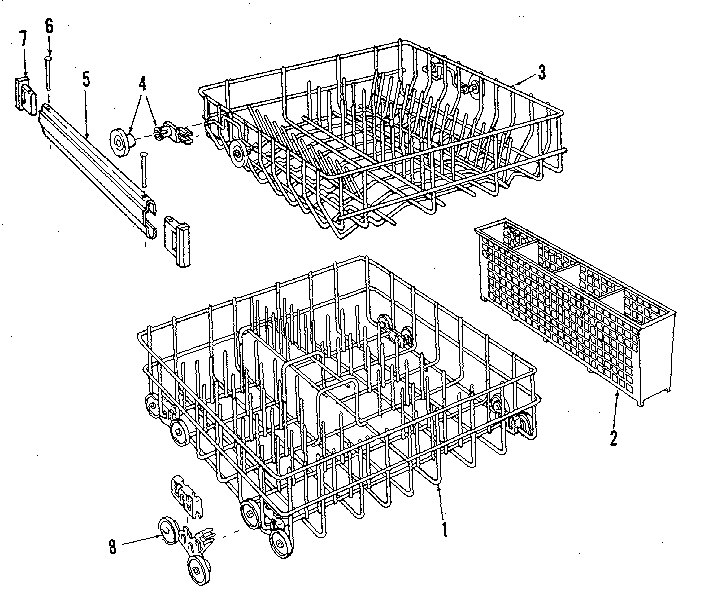 Kenmore 5871409582 rack details diagram