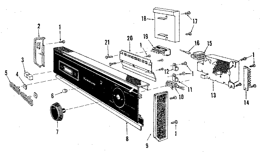 Kenmore 5871517586 console panel details diagram