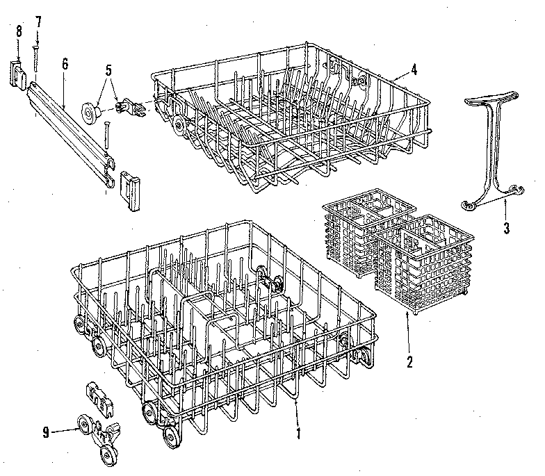 Kenmore 5871517586 rack details diagram