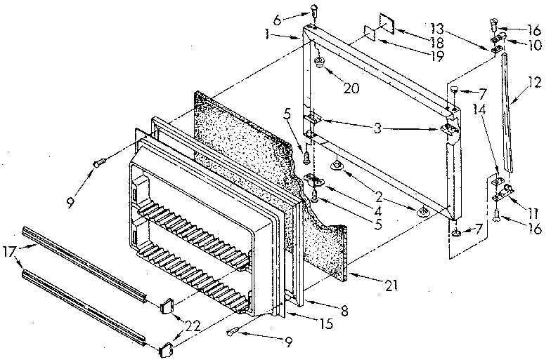 Whirlpool ET20AKXSG07 freezer door diagram