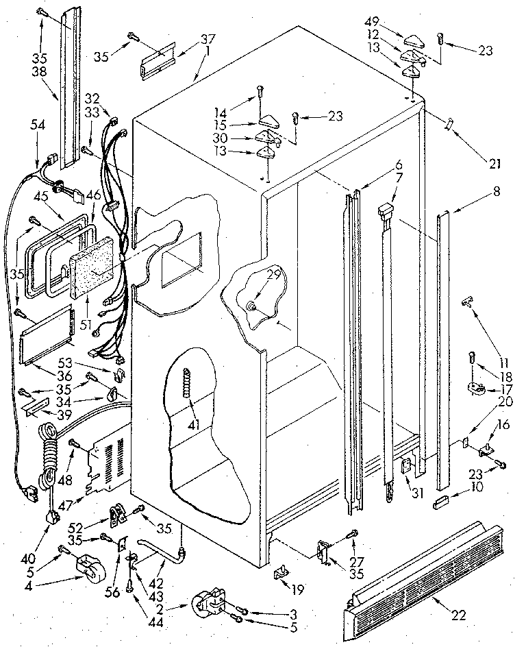 Whirlpool ED22DWXTM04 cabinet diagram