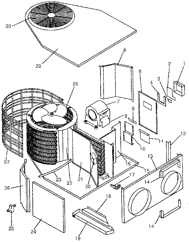 ICP PH5042AKB1 non-functional replacement parts diagram