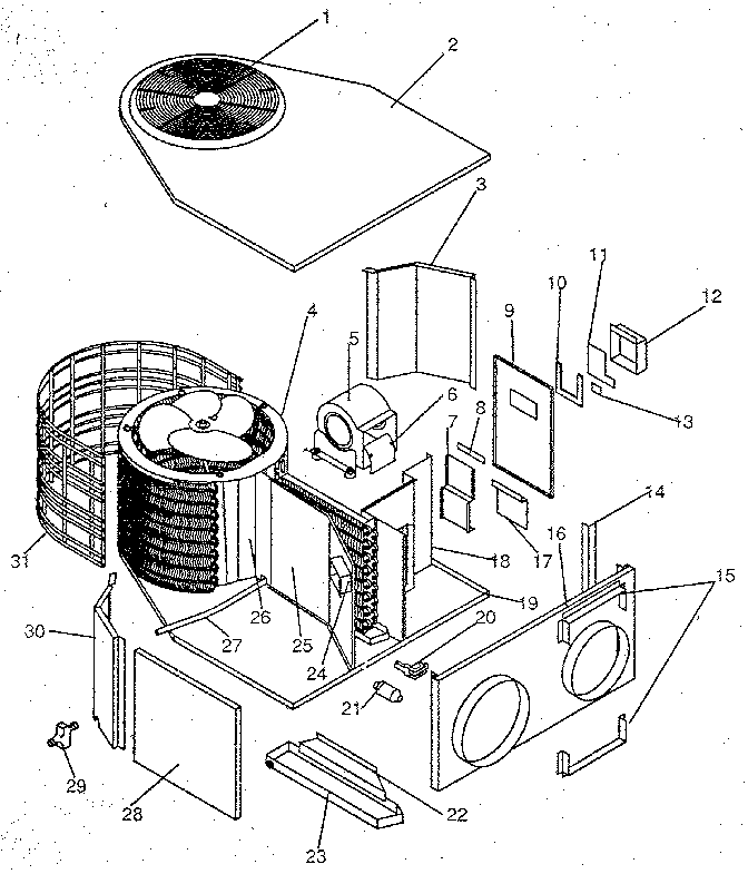 ICP HPHCB60AH01 non-functional replacement parts diagram