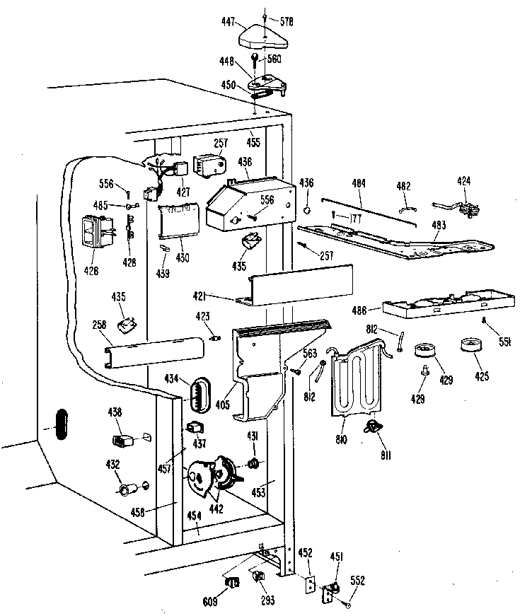 Kenmore 3639507780 fresh food section diagram