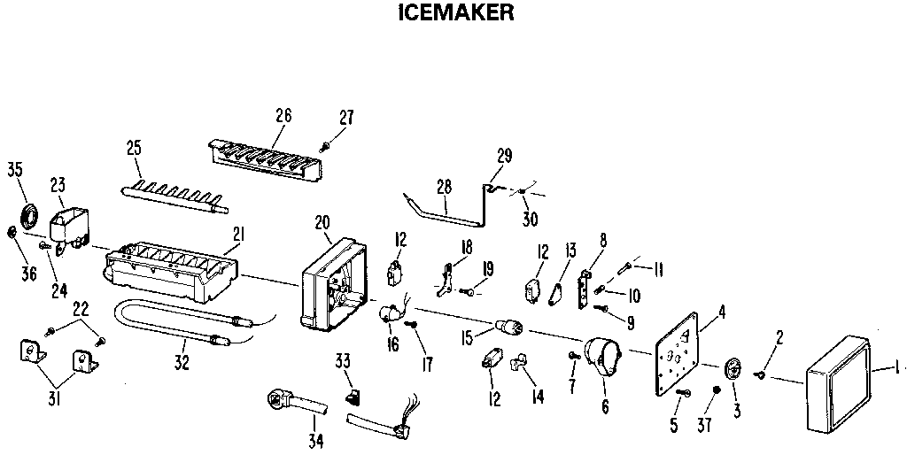 Kenmore 3639507780 icemaker diagram