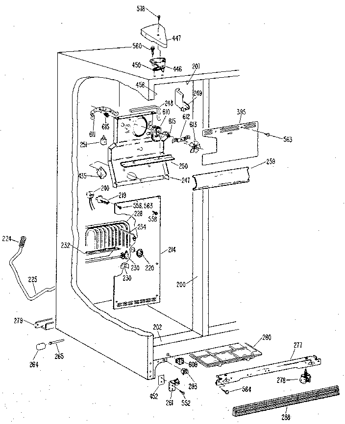 Kenmore 3639517910 freezer section diagram