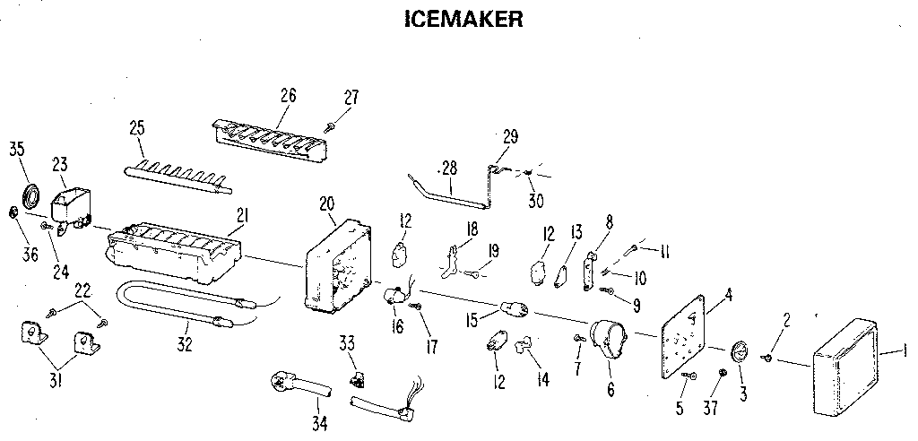 Kenmore 3639517910 icemaker diagram