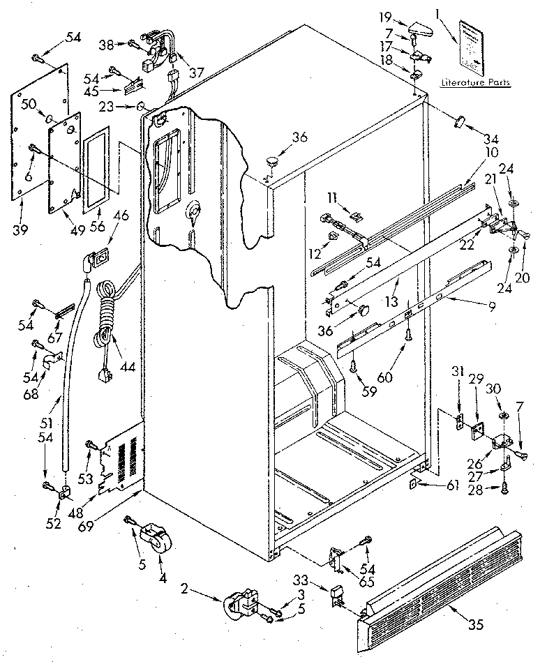 Kenmore 1068698682 cabinet diagram