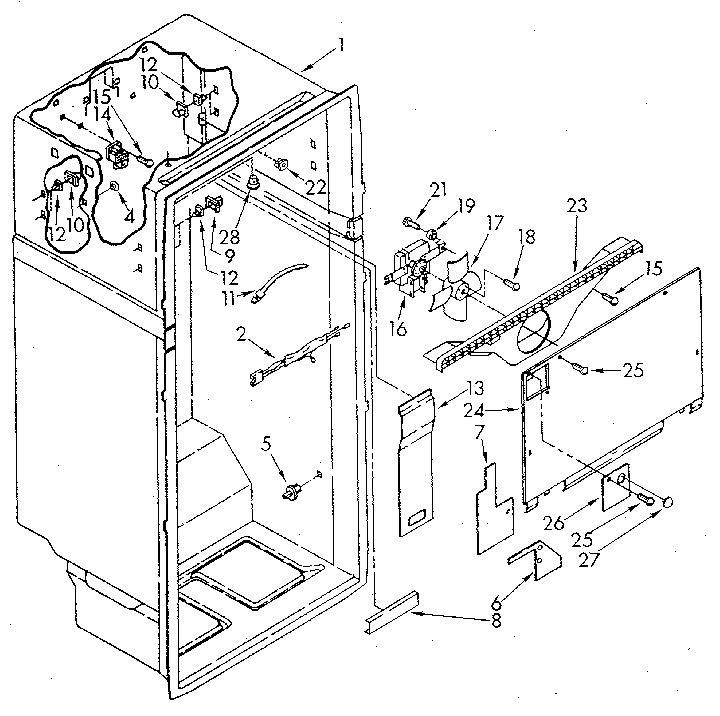 Kenmore 1068698682 liner diagram