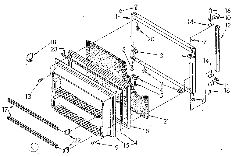 Kenmore 1068698682 freezer door diagram