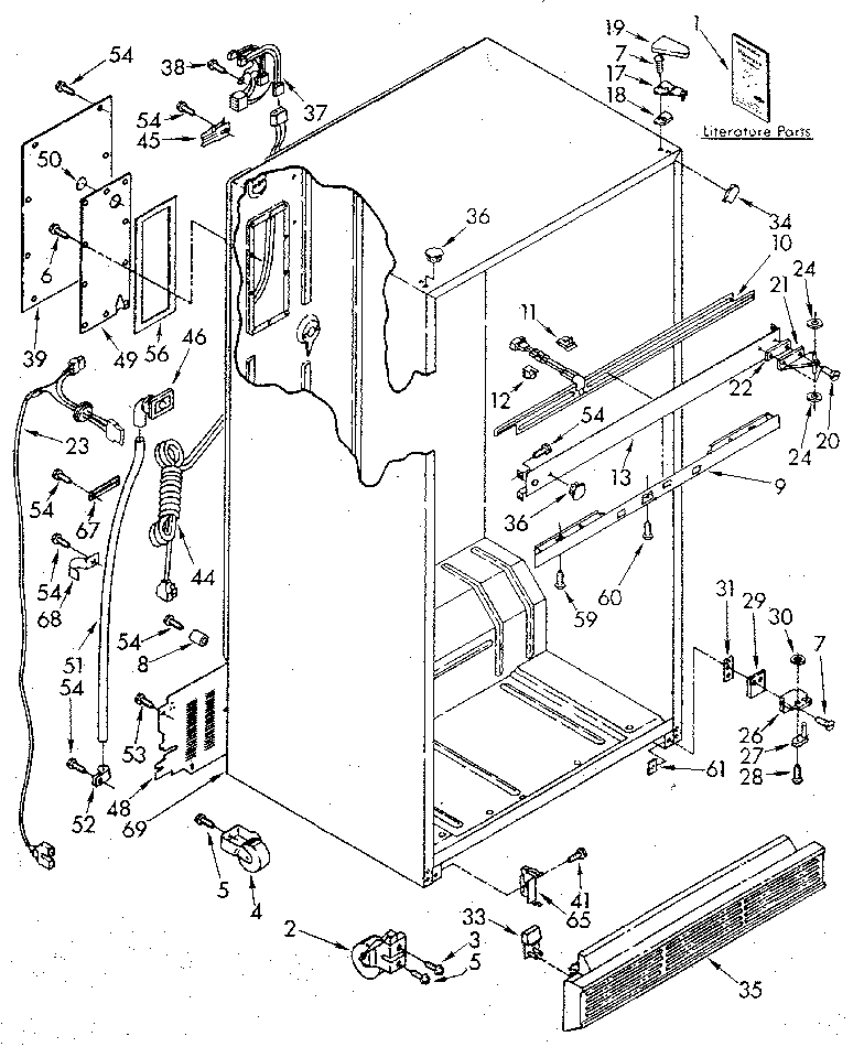 Kenmore 1069708711 cabinet diagram