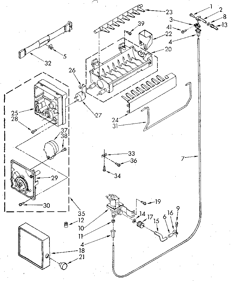 Kenmore 1069708711 icemaker diagram