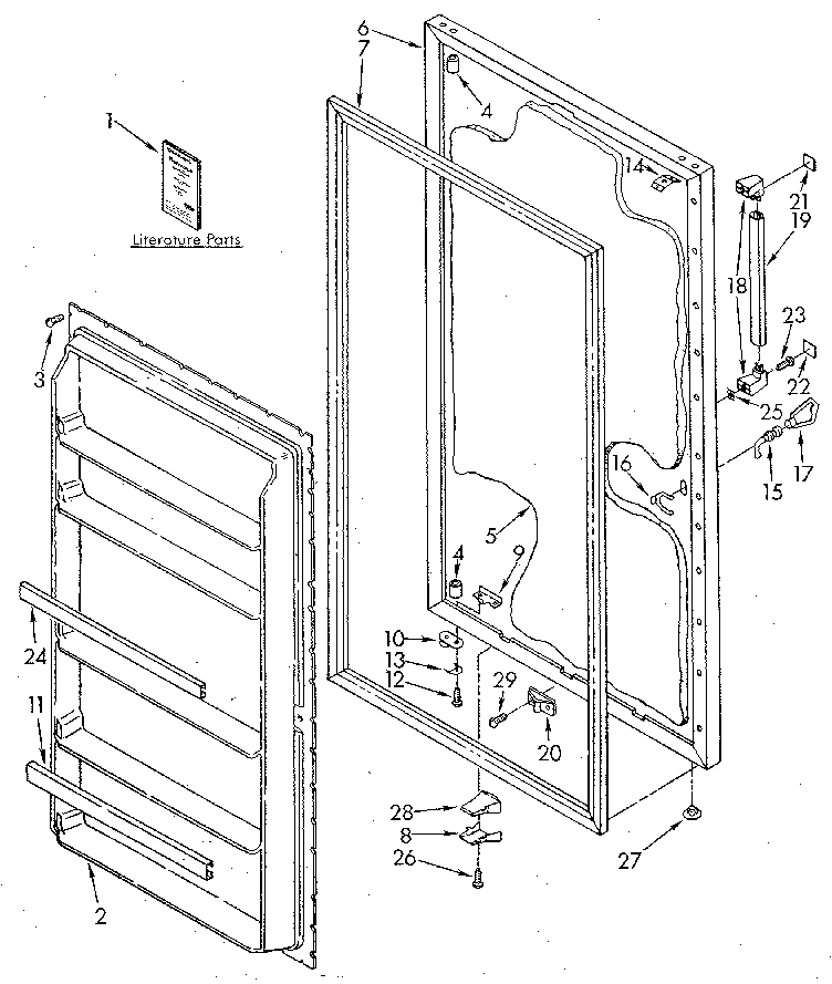 Kenmore 1069205511 door diagram