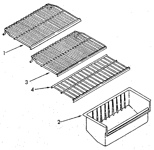 Kenmore 1069205511 shelf diagram