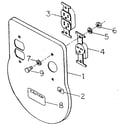 Generac 8871-0 exploded view of receptacle panel diagram