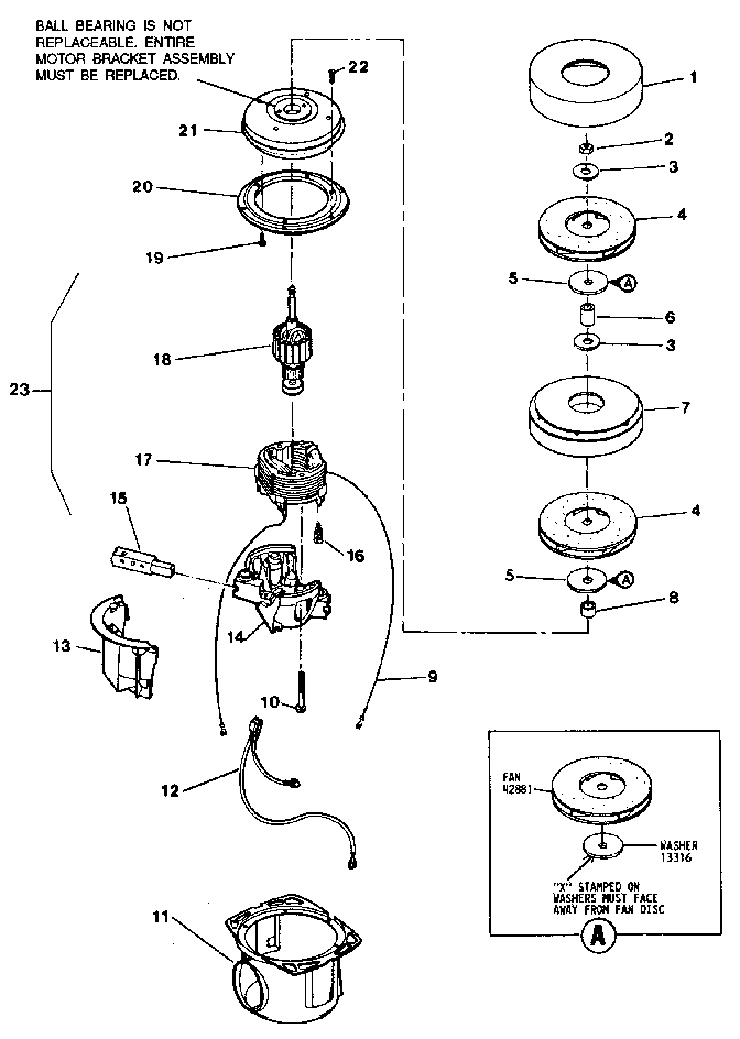 Electrolux 00067 motor assembly diagram