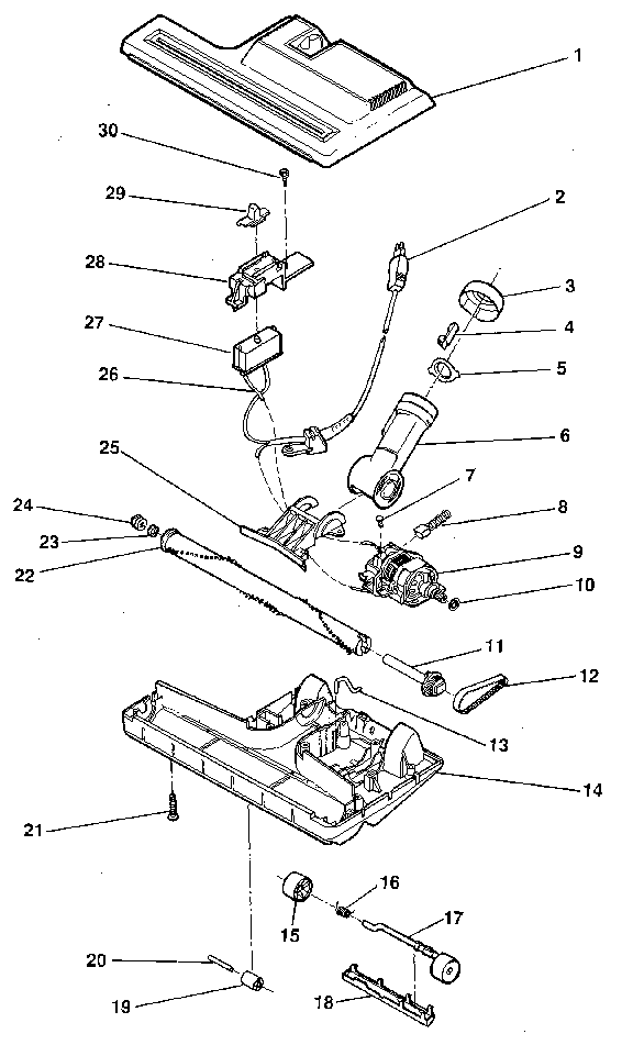 Electrolux 00067 power nozzle diagram