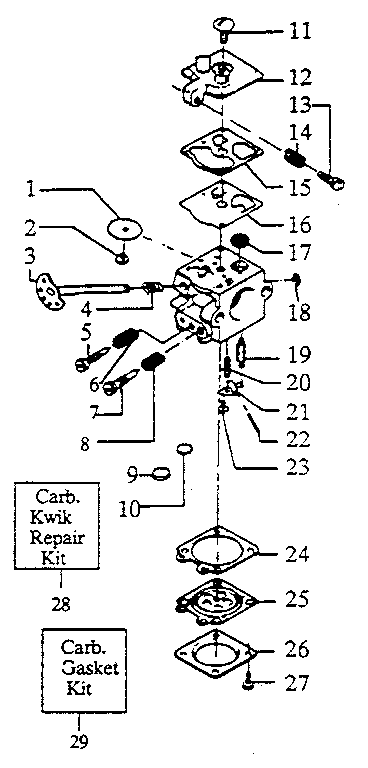 Craftsman 358355140 carburetor assembly part no. 530-035181 diagram
