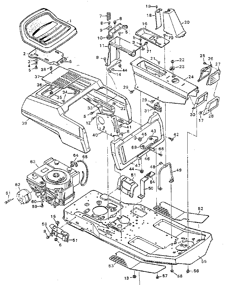 Craftsman 502255652 body and chassis diagram