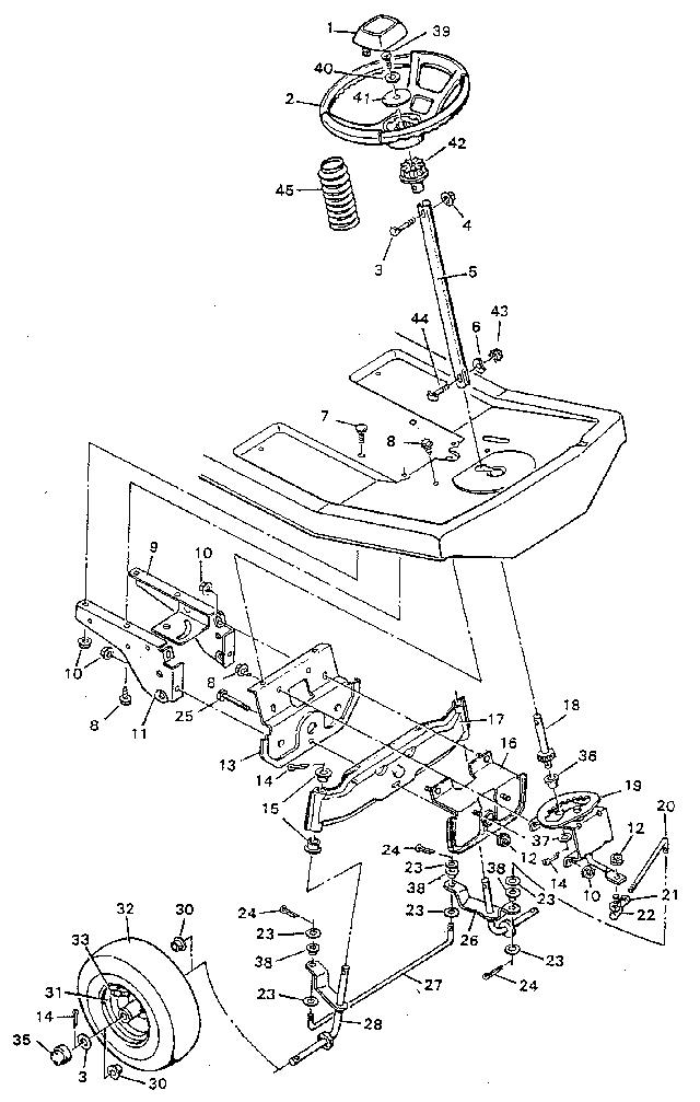Craftsman 502255652 steering system diagram