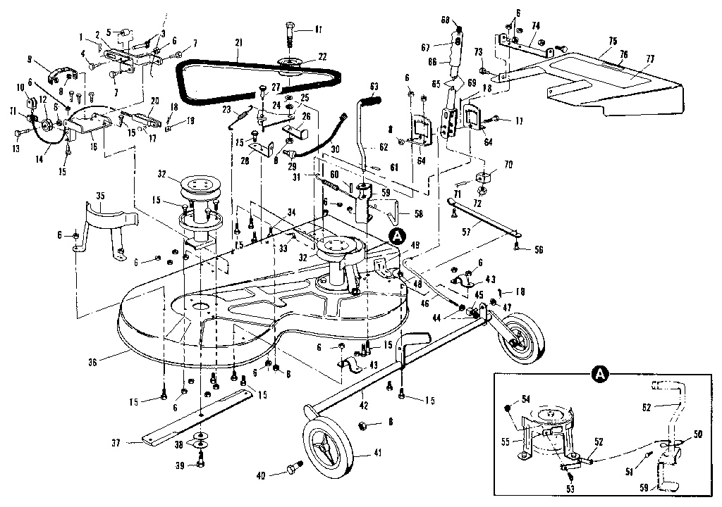 Craftsman 536250910 mower deck diagram
