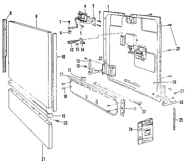 Kenmore 58771790 door details diagram