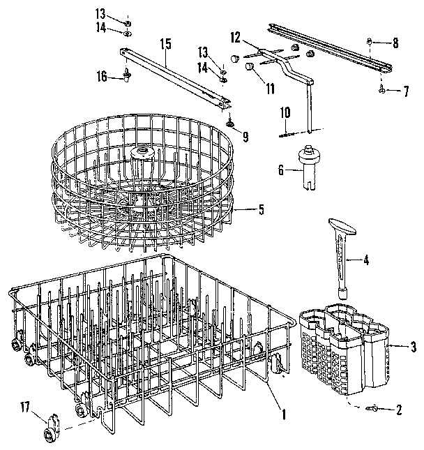 Kenmore 58771790 rack assemblies diagram